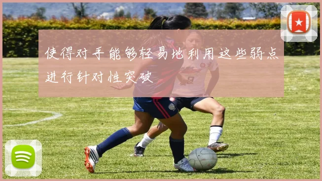 使得对手能够轻易地利用这些弱点进行针对性突破